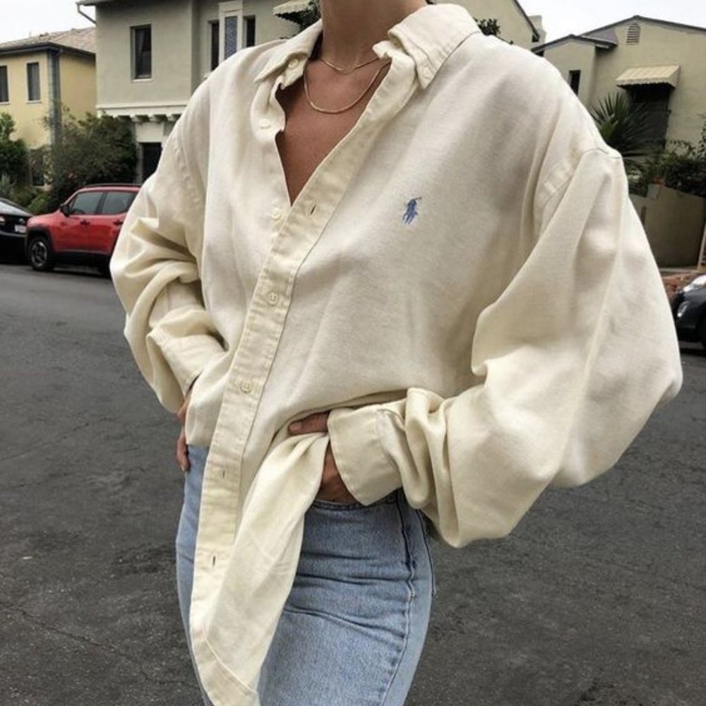 Vintage Ralph Lauren Logo big shirt XXL